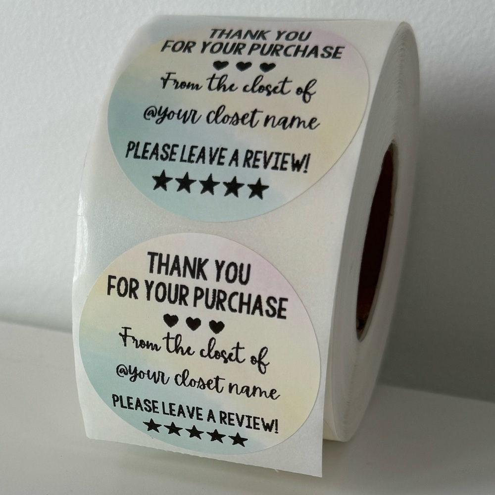 Custom thank you sticker for poshmark closet |  shipping supplies 2 in - Picture 3 of 9